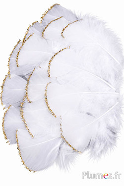 Pute mit Glitter - 6-8 cm - weiss